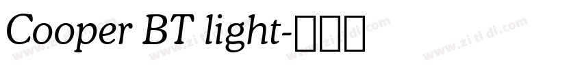 Cooper BT light字体转换